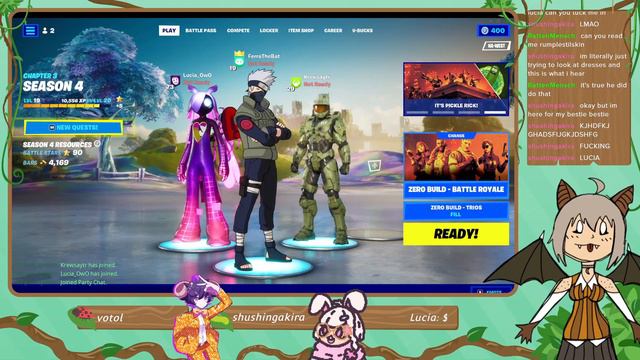 Fortnite w/ Lucia, Jelly, and Vtemp (Again) [EnVtuber] смотреть онлайн