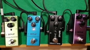 Педали Saphue Vintage Overdrive vs US Dream vs Ultimate Drive vs Crunch Distortion