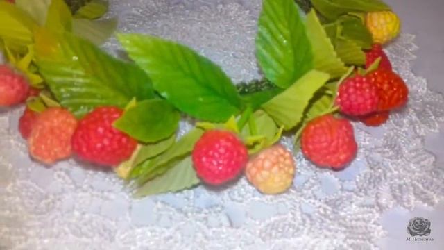 Ободок с ягодами малины. Фоамиран + хф. смотреть онлайн