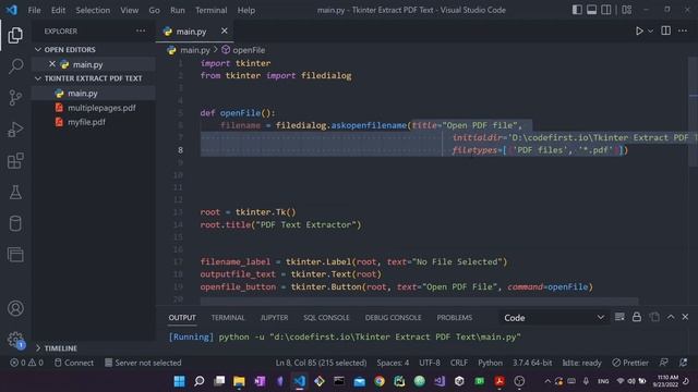 Tkinter PDF Text Extractor tutorial for beginners - Python GUI project [Tkinter, PyPDF2] смотреть онлайн