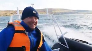 РИБ «VOYAGE» Вояж 420 фальшборт алюминиевый. Движение по волнам.