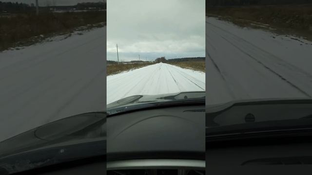 Гололёд на дороге Дмитровский р-он,п.Луговой. смотреть онлайн