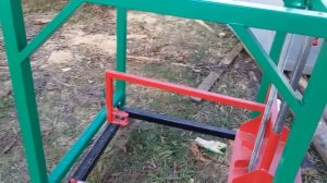 Пилорама из бензопилы урал. Устройство и размеры. Распиловка бревна 31 см.