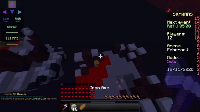 Minecraft Bedrock Player, playing JAVA Skywars! смотреть онлайн