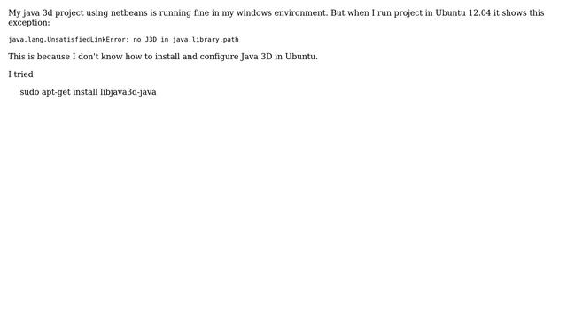 Ubuntu: Installation and configuration of Java 3D in ubuntu смотреть онлайн