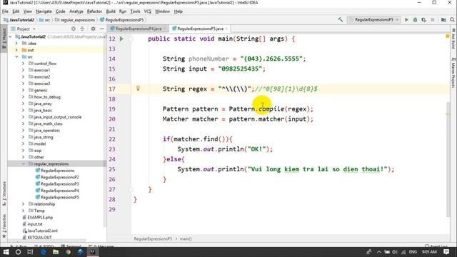 Java - Regular Expressions - Kiểm tra định dạng số điện thoại смотреть онлайн