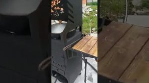 Мангал с вытяжным зонтом (вытяжкой, под навес)