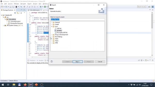 Generación de documentación Javadoc смотреть онлайн
