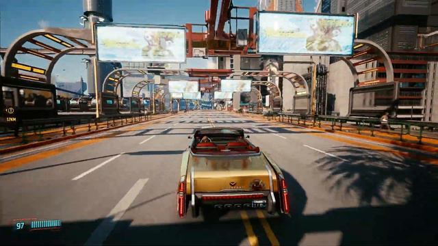 Cyberpunk 2077 Free Roam Driving (Gold Car) смотреть онлайн