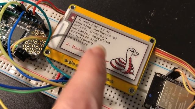eink, circuitpython, IoT (JSON display on #eink with feather m4 and #ESP32 @adafruit #adafruit смотреть онлайн