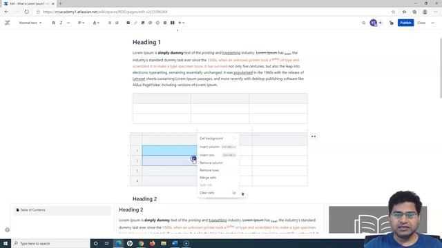 Confluence Tutorial #10 - How To Add Tables In Confluence