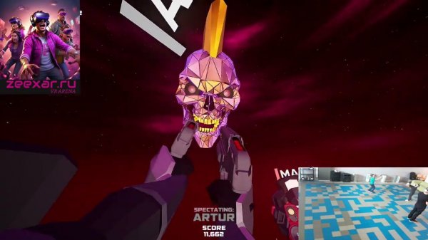 Командная игра VR Cyber Shock на арене виртуальной реальности Zeexar VR Arena