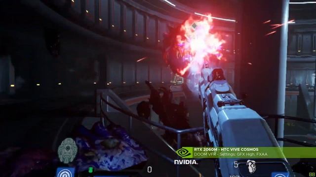 RTX 2060 Mobile VR Performance Test | DOOM VFR | HTC VIVE COSMOS смотреть онлайн