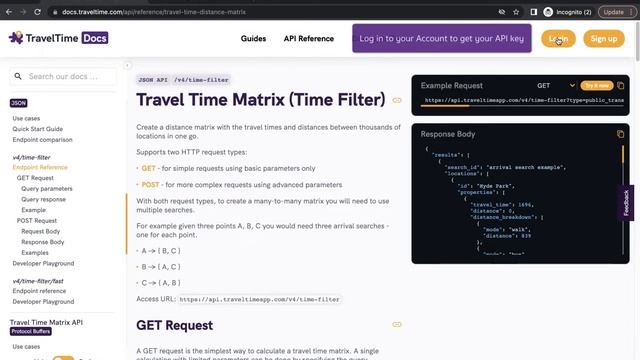 Generating an distance matrix with a GET request смотреть онлайн