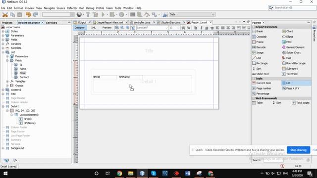 Jasper List Report Using parameter Passing method смотреть онлайн