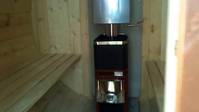 Баня бочка 2-х метровая с терассой в СПб смотреть онлайн