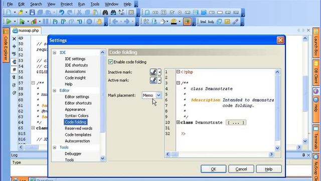 PHP Code Folding in Nusphere PHP IDE смотреть онлайн