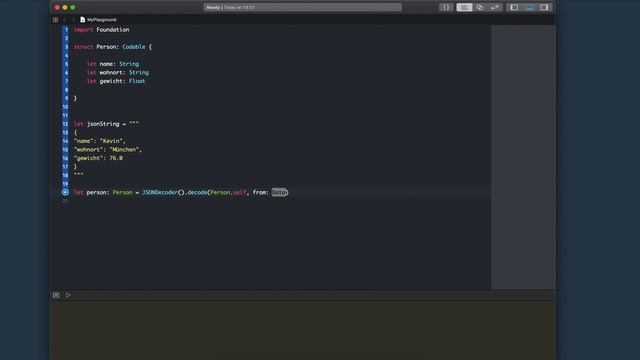 JSON Parsing mit Codable in nur einer Zeile Code - Swift | iOS | Tutorial | Deutsch / German смотреть онлайн