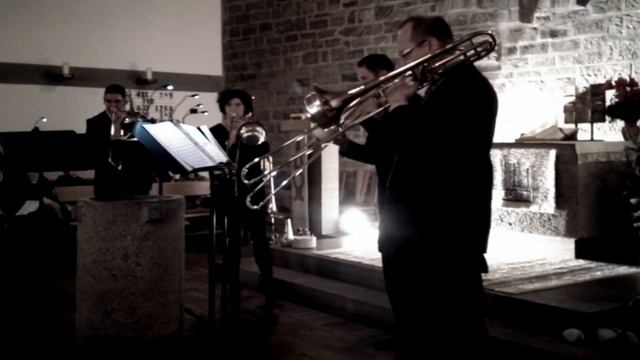 MUTE GAMES (Ronus Xix) live performance by wuerzburg trombone quartet (minimal music) смотреть онлайн
