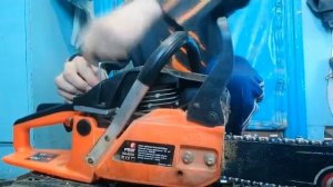Бензопила давится при нажатии на газ ремонт за 2 минуты