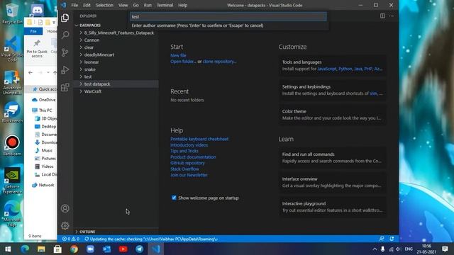 How to setup a DATAPACK WORKSPACE || Minecraft || Datapack смотреть онлайн