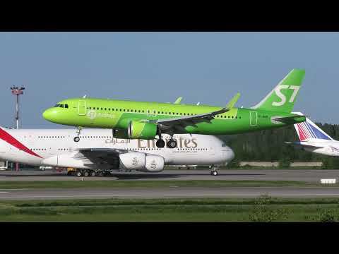 Часть 3 из 3. Споттинг в Домодедово, 2021, июнь. Emirates A380, Uzbekistan, Ural Airlines, S7.