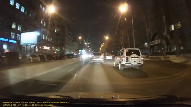 Видеорегистратор DATAKAM 6 ECO (В городском режиме, тёмное время суток) смотреть онлайн