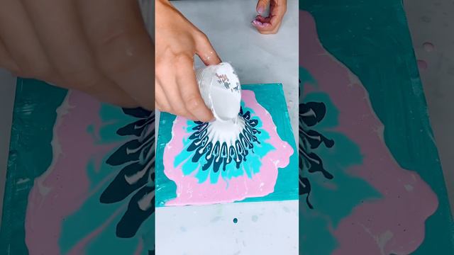🌸Лёгкий способ нарисовать цветок #fluidart #жидкийакрил смотреть онлайн