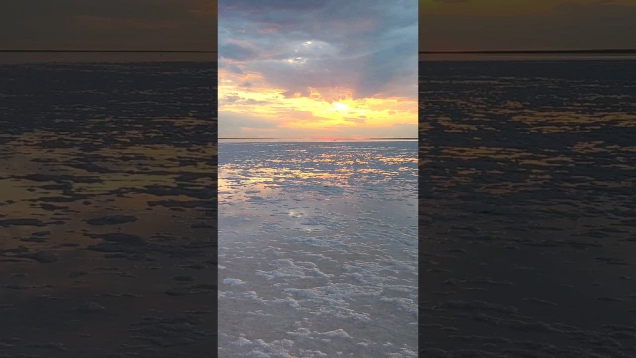 закат солнца озеро Эльтон #природа #закат смотреть онлайн