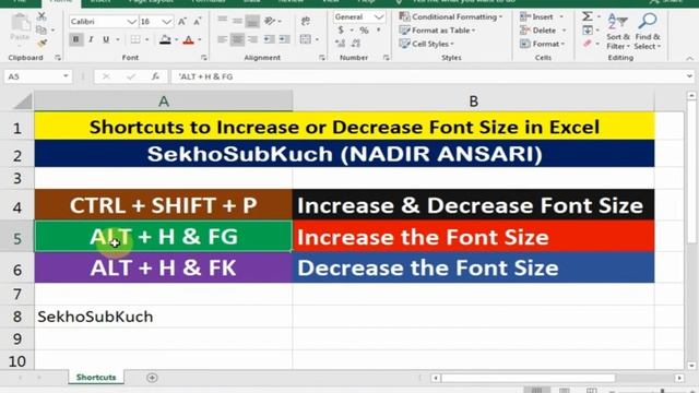 Shortcuts to Increase or Decrease Font Size in Excel смотреть онлайн