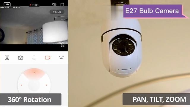 Беспроводная камера видеонаблюдения Wifi 5 Мп (2880х1620), с ночной съемкой ,микрофоном