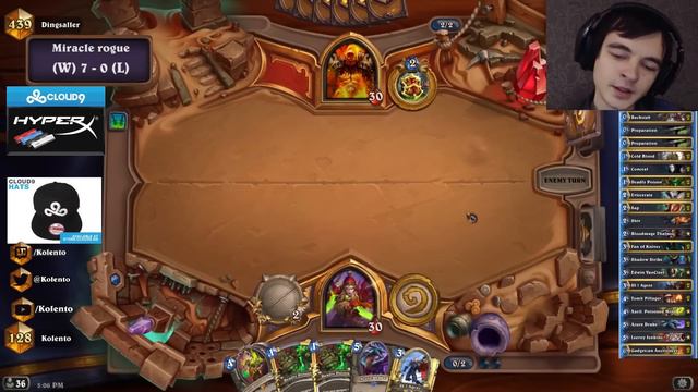 Hearthstone: Kolento plays miracle rogue (#36) смотреть онлайн
