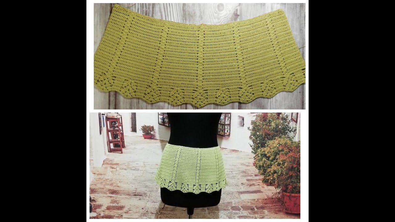 Летняя юбочка крючком из хлопковой пряжи. Начало вязания. Мастер класс. смотреть онлайн