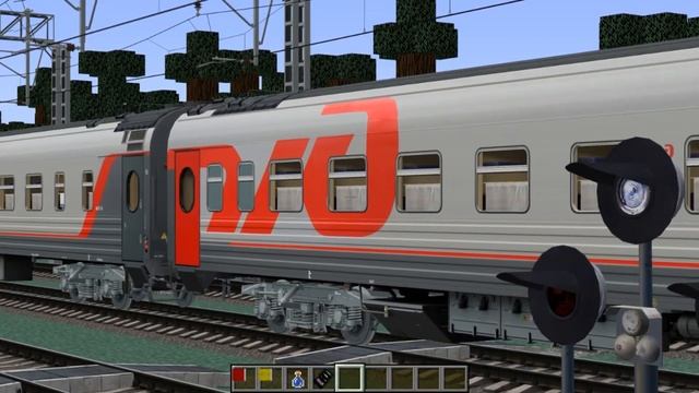 Работаю дежурным по переезду на переезде Den Nikа 047| самый большой грузовой поезд в маинкрафте!