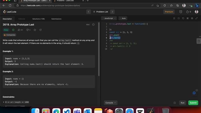 Giải front-end question - Array Prototype Last - Leetcode 2619 - Javascript смотреть онлайн