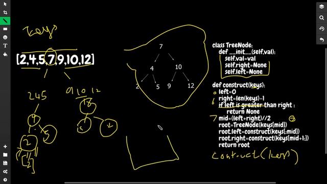 Construct a List to a Binary Search Tree | #Python смотреть онлайн