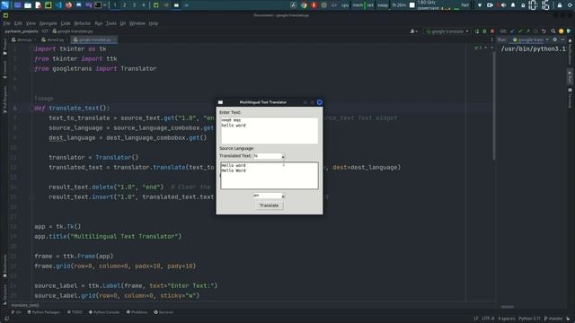 Build a Multilingual Text Translator with Python GUI - Translate English to 5 Languages | Python смотреть онлайн