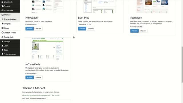 Open Classifieds admin panel tour смотреть онлайн