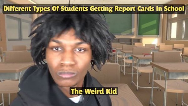 Different types of Students Getting Report Cards in School