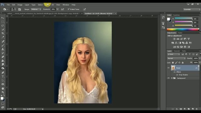 Photoshop Tutorial : Digital Artwork - Smudge and Oil Painting Effects ( Easiest Way ) смотреть онлайн