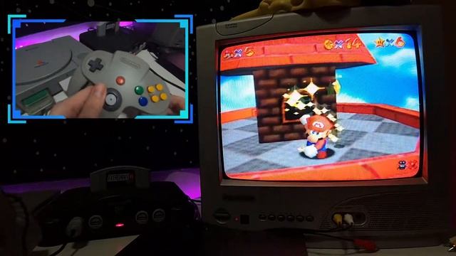 Super Mario 64 Gameplay on an original Nintendo 64 with a CRT TV смотреть онлайн