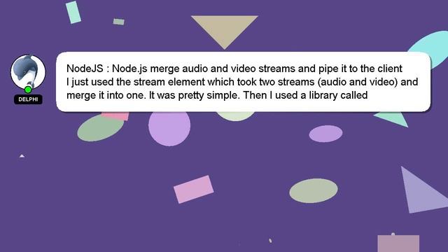 NodeJS : Node.js merge audio and video streams and pipe it to the client смотреть онлайн