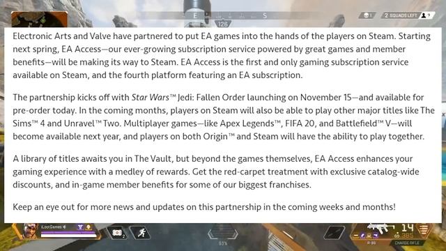 Apex Legends to be available on Steam soon! смотреть онлайн