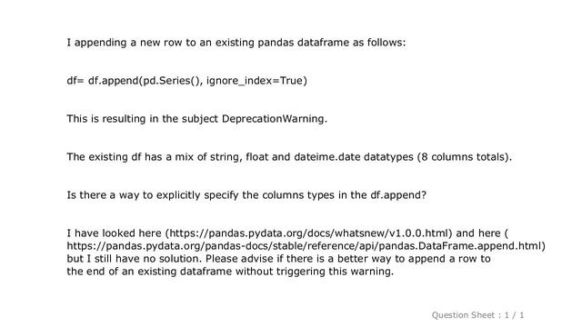 Pandas : DeprecationWarning: The default dtype for empty Series will be 'object' instead of 'float6 смотреть онлайн