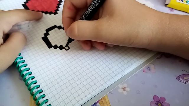 Рисуем сердечко по клеточкам смотреть онлайн