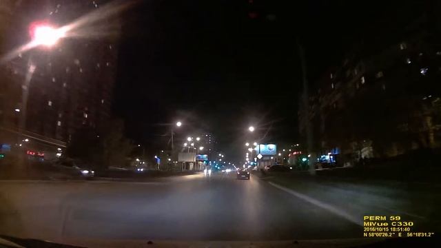 Ночной тест видеорегистратора Mio C330 с обновленным ПО смотреть онлайн