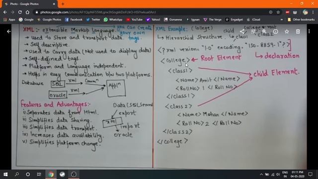 XML in detail with its advantages and difference with HTML смотреть онлайн