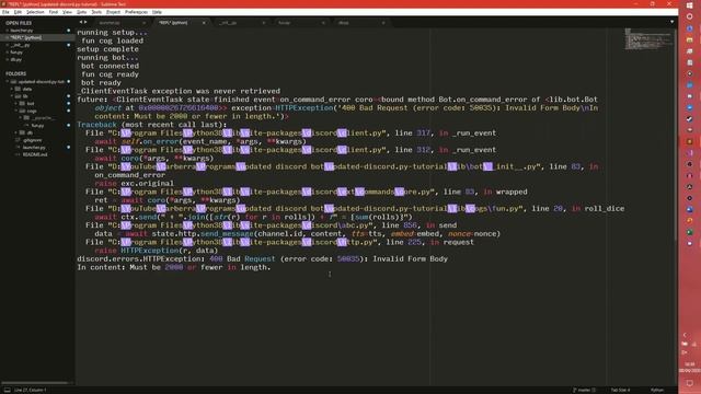 Introduction to commands - Building a discord.py bot - Part 10 смотреть онлайн