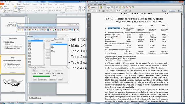 Replication1A GeoDa 2 - OLS and Chow Test смотреть онлайн