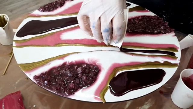 Рисование эпоксидной смолой "Срез камня" смотреть онлайн